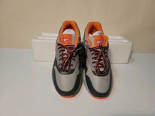 NIKE HOMBRE AIR MAX 1 SP HUF ANTRACITA/NARANJA/GRIS HF3713-001 TALLA: 6.5/WMN-TALLA:8 - Imagen 7 de 11