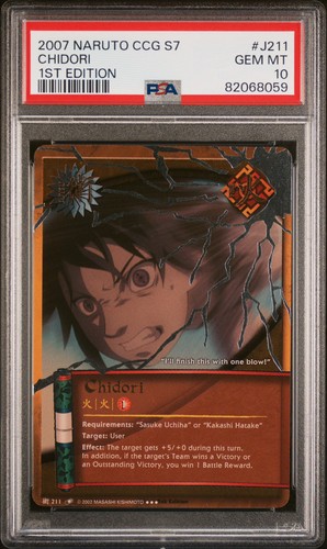 2007 NARUTO CCG S7 QUEST FOR POWER CHIDORI 1ST EDITION J211 PSA 10