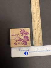Thank You With Flowers Rubber Stamp Studio 18