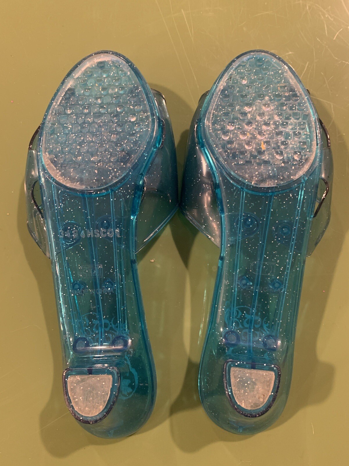 Disney Frozen Elsa Shoes Jelly Plastic Dress Up Heels Costume Pretend