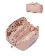 Travel Makeup Bag for Women Large Capacity Cosmetic Bag Waterproof Pink