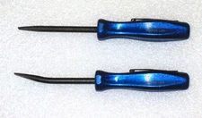*NEW* Snap-On POCKET PRY BAR SET~ BENT & STRAIGHT *BLUE HARD HANDLES* PBMB5, 5"