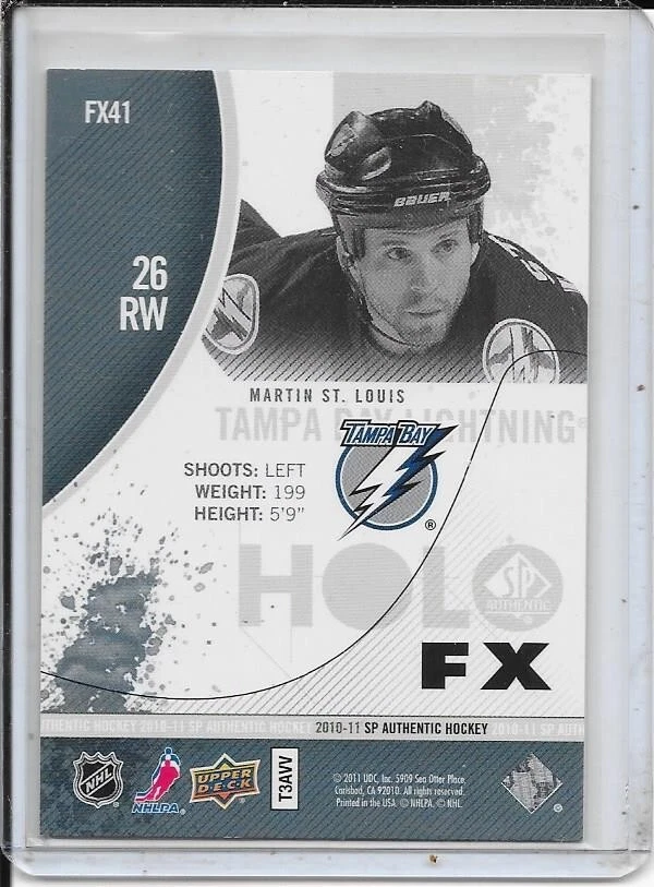 2010-11 SP Authentic Martin St.Louis Holoview FX # FX41 - Image 2 of 2