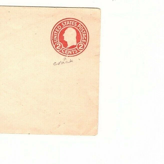 US #U429 2¢ envelopes PLATE CRACK VARIETIES EN of CENTS, (mell  - Image 2 of 2