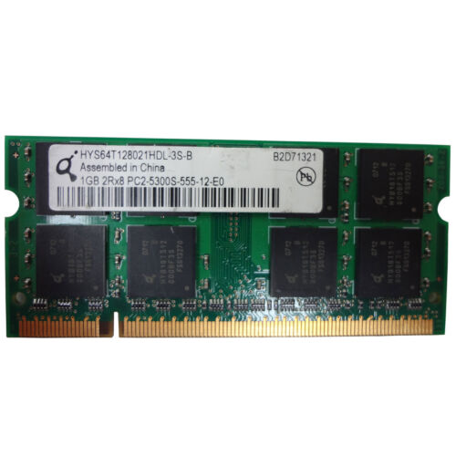HYS64T128021HDL-3S-B RAM computer portatile 1 GB 2Rx8 PC2-5300S-555-12-E0 - Foto 1 di 1