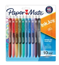 Papermate Inkjoy Gel Pens Medium Pt  Assorted  Colors Pack Of 10 2196503