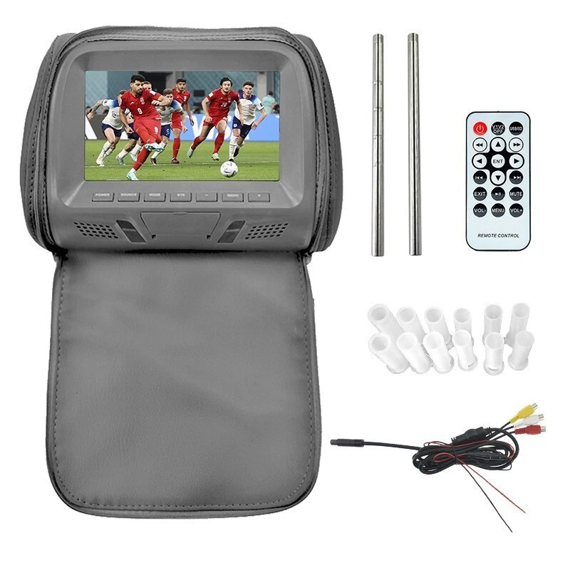 7inch Car Headrest Monitor Screen AV Display Head Pillow Entertainment System - Image 4 of 4
