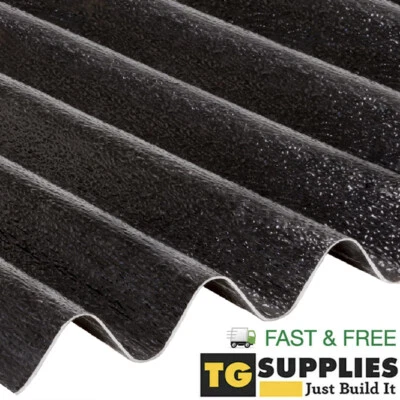 CORRUPLAST High Impact Opaque PVC Black Corrugated Roof Sheets - Roof Panels - Roofing