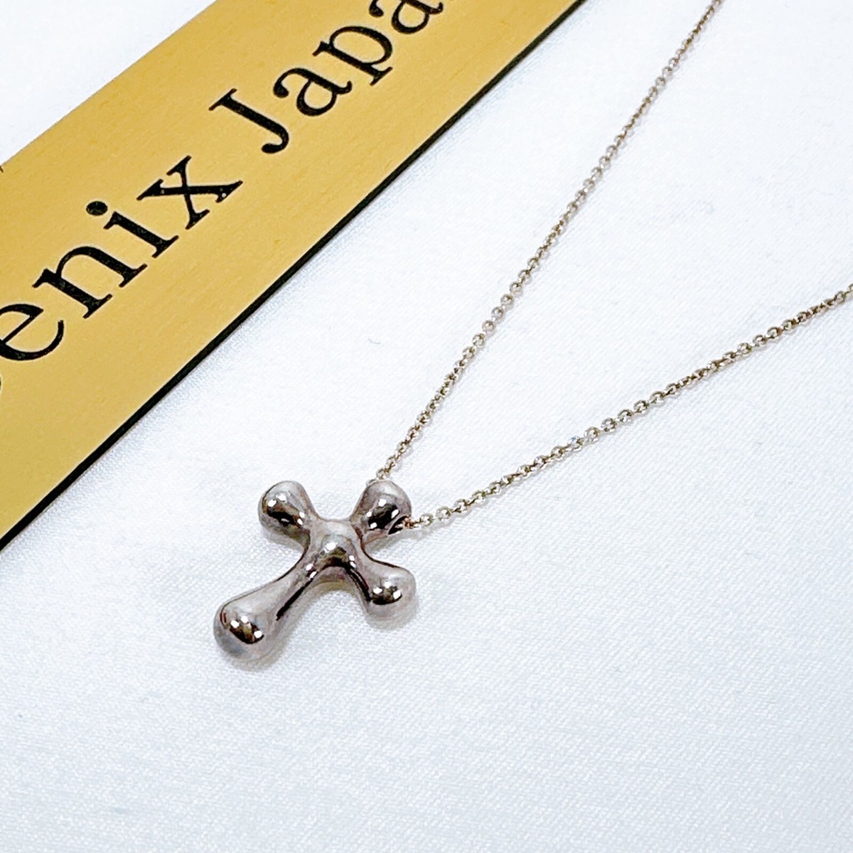 Tiffany & Co. Elsa Peretti Cross Small Necklace Pendant Silver