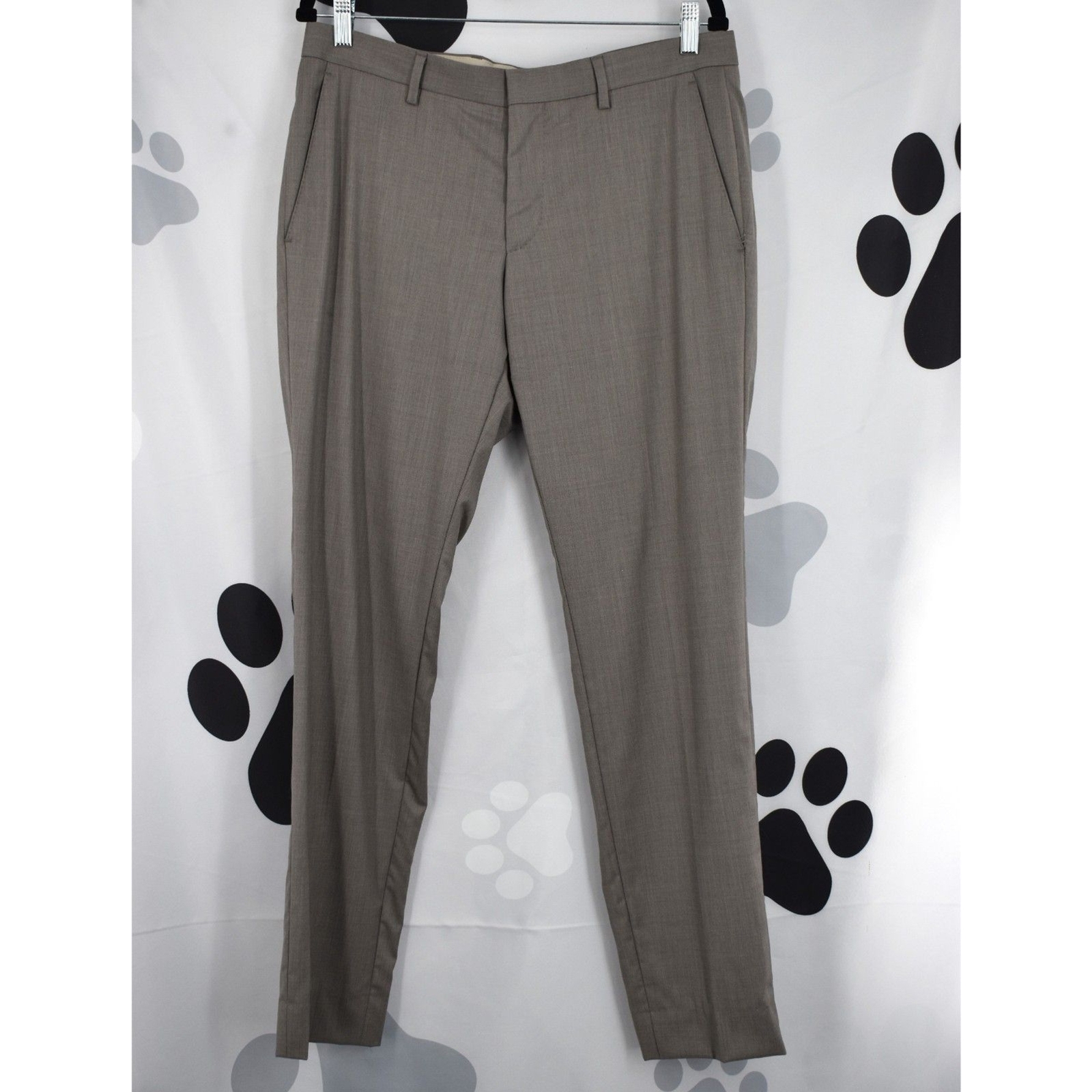 Boss Hugo Boss Genesis 4 Virgin Wool Dress Pants Gray Mens Slacks Size 32R thumbnail 3