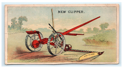 1885 Triumph New Clipper Agricultural Machines Trade Card Advertising