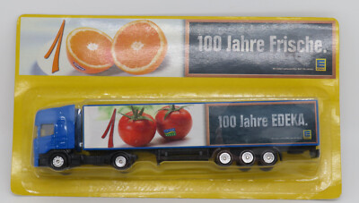 GRELL HO 1/87 SEMI TRUCK TRAILER SCANIA 124L 420 EDEKA 100 YEARS IN BOX