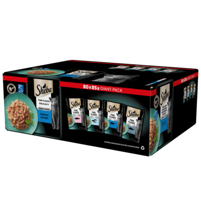 Sheba Beutel 80x85g Delicacy Fischgeschmack Feuchtfutter Für Katzen in Gelee