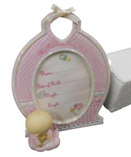 New Precious Moments baby girl Picture Frame  Locket pink Patched with love 3D