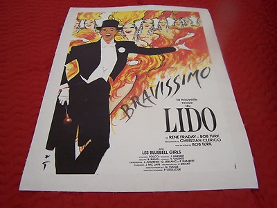 BRAVISSIMO LIDO - Rene Gruau - Orig. LINED Vintage Poster-1990 French Burlesque