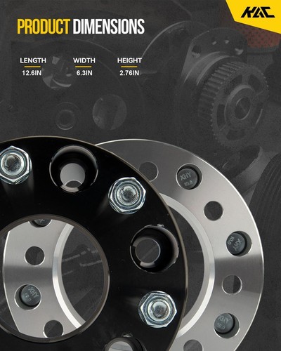 4pcs Wheel Spacers Adapter 20mm-5x4.5-M12x1.5-60.1 for Toyota Lexus Black - Picture 20 of 20