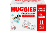 Fragrance Free Baby Wipes Unscented No Parabens Alcohol Hypoallergenic 704 Pcs