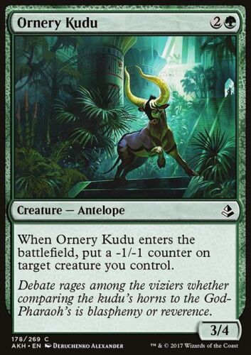 MTG Magic the Gathering Ornery Kudu (178/347) Amonkhet NM - Picture 1 of 1