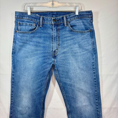 Levi's 505 Jeans Regular Fit Light Wash Denim Pants Classic Sz W36xL34