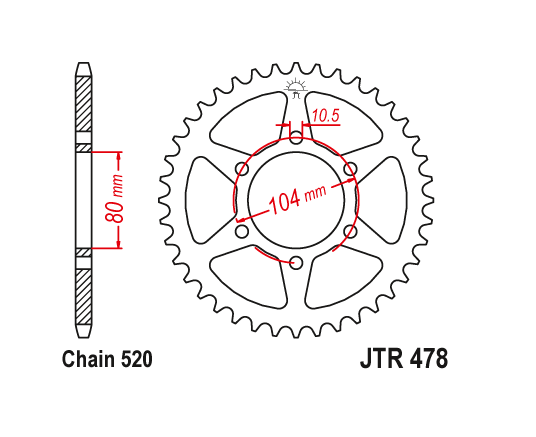 JT Steel Rear Sprocket 38T 38 Tooth Ninja 650R 06-22 ZX-6R 03-22