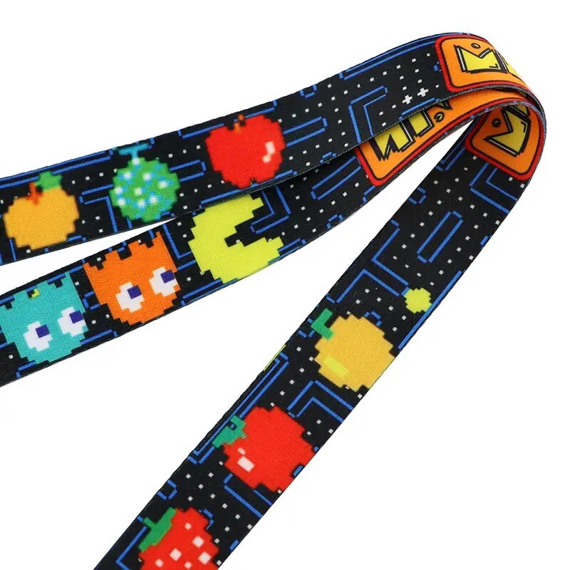 Cordino Portabadge Pac-Man &ndash; Portachiavi Da Collo &ndash; Multicolore