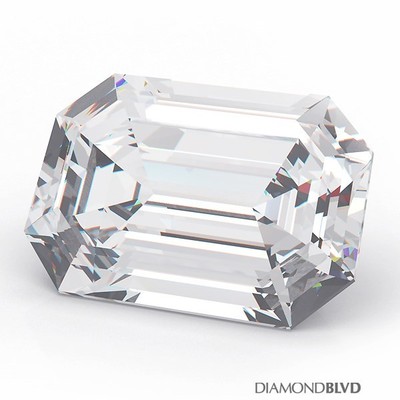 1.50 Carat J/VVS2/Ex Cut Emerald AGI Earth Mined Diamond 7.61x5.73x3.77mm