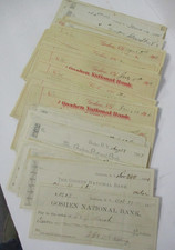 Lot of 100+ Checks Drawn on Goshen Natl Bank,...