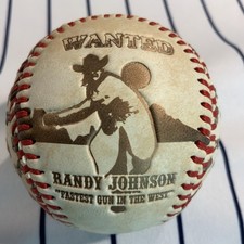 Arizona Diamondbacks Randy Johnson Wanted Poster 2001 Souvenir Baseball Ball
