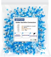 Solder Seal Wire Connectors 16 14 Gauge Blue Heat Shrink Butt Style: 16-14 AWG