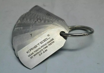 #ad Gear Tooth Profile Gauge 6 to 80 D.P 23 Profiles 14 Leaf#x27;s 14.1 2quot; PA Imperial $79.99