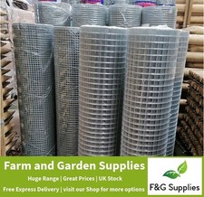 30m roll x 90cm (3ft) tall aviary cage welded wire mesh 1 inch (25mm) square