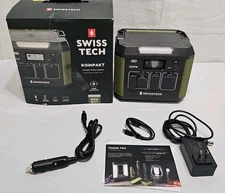 Swiss Tech Kompakt Portable Power Station 33649 200W with Wireless Charging Pad
