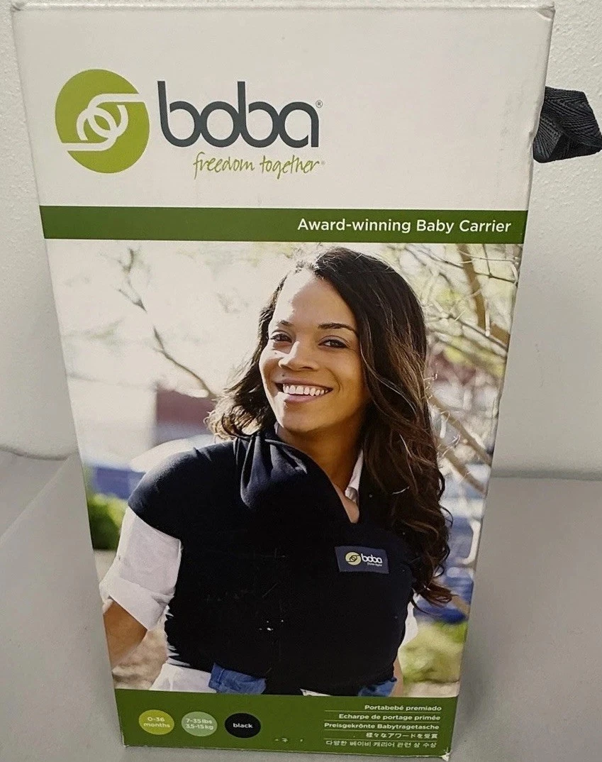 NEW Baby Carrier Classic 0-36 Months 7-45lbs Black 100% Cotton Comfort Soft