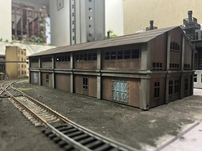 HO Scale 1/87 Train Scene Model Large Factory Warehouse Model