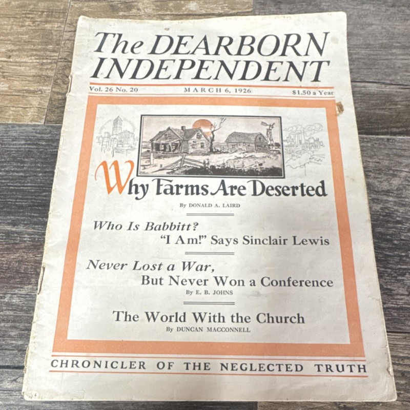 The Dearborn Independent Vol. 26 No. 20 March 1926 Illustrated Farming War