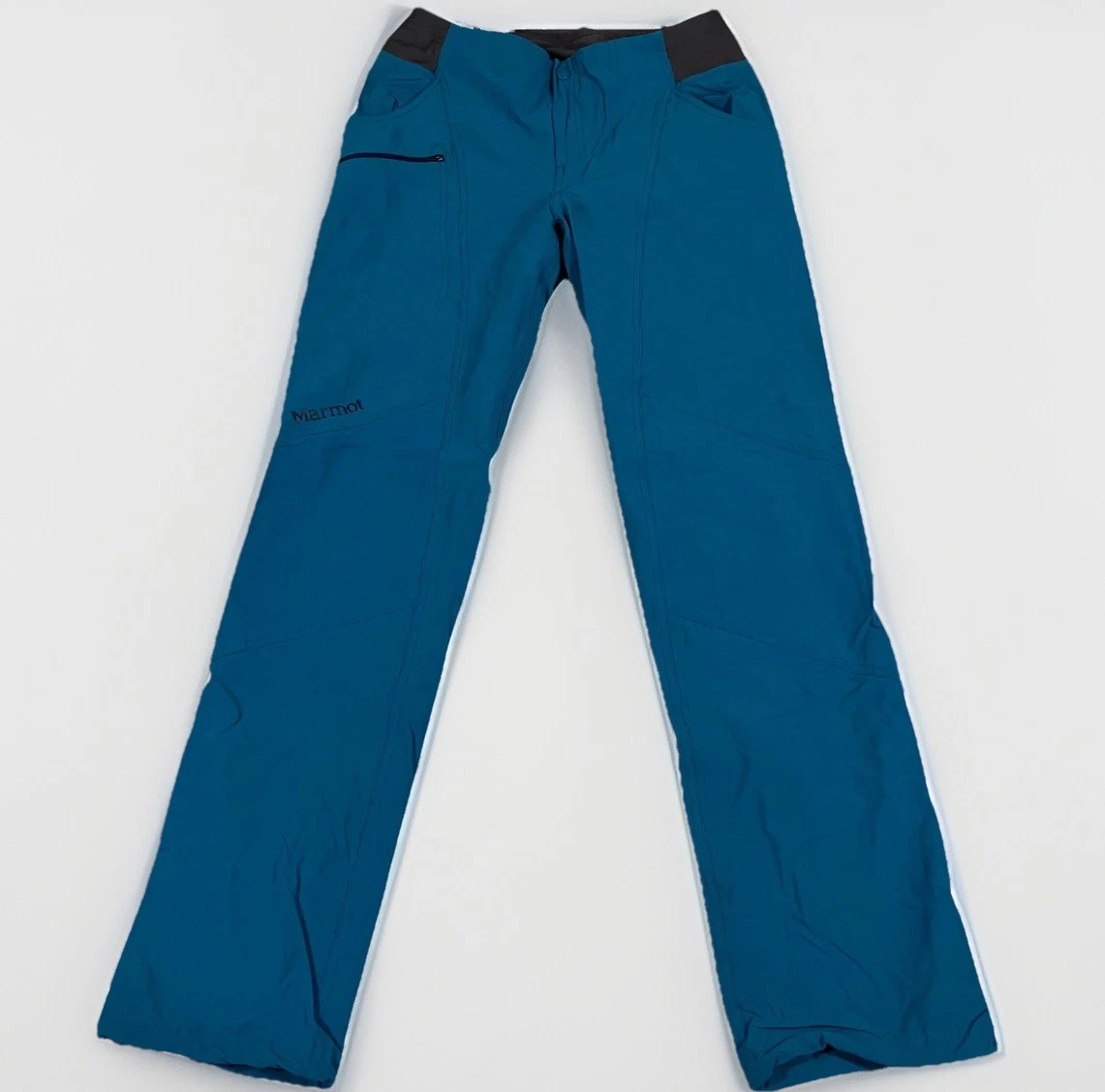 Marmot Scrambler Pants Womens Sz 6 28x30 Teal Softshell Hiking Camping Outdoors