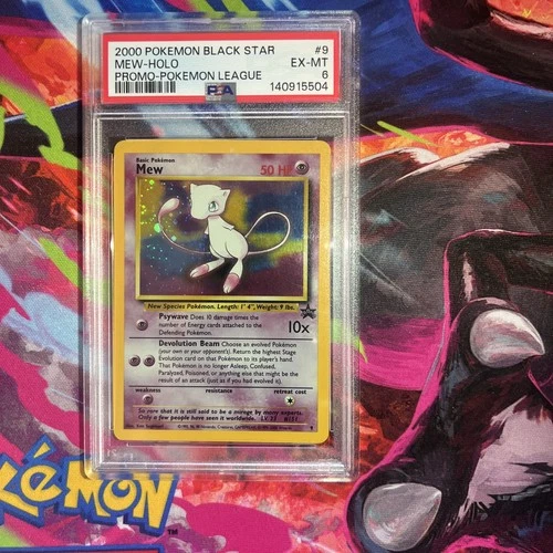 Mew 9 Black Star Promo 2000 Holo Rare Pokémon TCG Card PSA 6 SWIRL