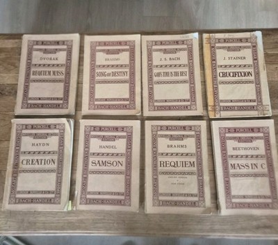   Vokalpartitur Novello Original Oktavausgaben, SIEHE BESCHREIBUNG Bach X 10