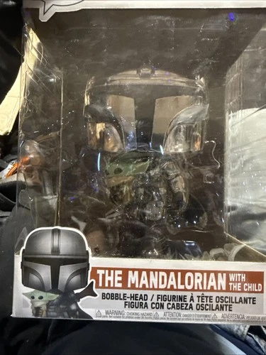 Funko Pop! Vinyl Jumbo 10 in: Star Wars - The Mandalorian (Chrome) (10 inch)...