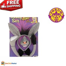 Adult Donkey Costume Accessory Set with Sound Effects - Unisex One Size