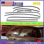 Chrome Black For Mini Cooper R56 2 Door 2007-2013 Window Moulding Trim Seal New