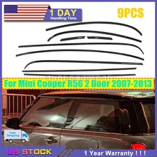 Chrome Black For Mini Cooper R56 2 Door 2007-2013 Window Moulding Trim Seal New