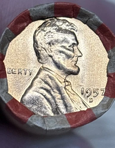LINCOLN WHEAT CENT ROll 1909-1958 With 1957 D BU/AU Wheat Ender (278)