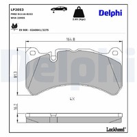 Delphi Bremsbelagsatz, Scheibenbremse LP2053 FüR Maserati MERCEDES-BENZ