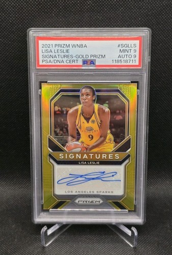 2021 Panini Prizm WNBA Lisa Leslie Gold Prizm Auto /10 PSA 9 MINT AUTO 9