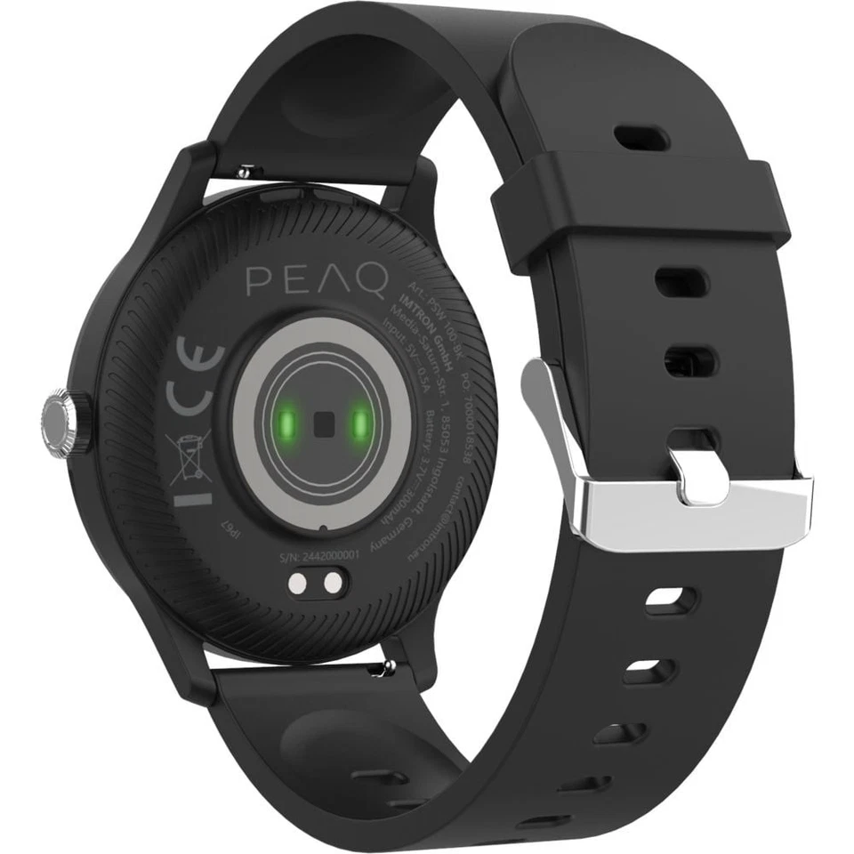 PEAQ PSW 100-BK Smartwatch Schwarz (135 - 230 mm) Plastik, Foto 4 von 4