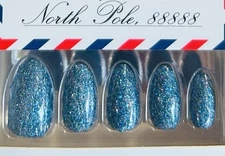 Red Aspen Christmas Medium Almond Glitter Letter To The North Pole, Patience ❄️