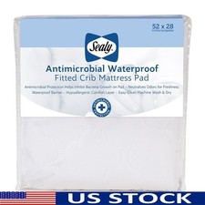 Antimicrobial Waterproof Crib Mattress Pad Hypoallergenic Fitted Protector New