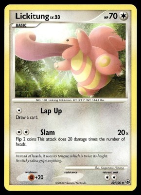 EX-NM Majestic Dawn Lickitung Uncommon 39/100 2008 Pokemon TCG