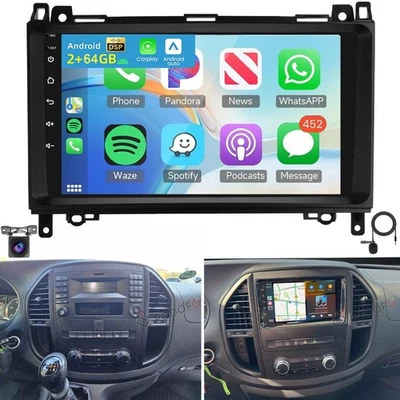 PODOFO Für Mercedes Benz Vito W447 W639 2006-2024 Android 15 Autoradio GPS Navi +Kamera